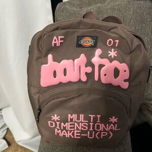 Dickies Brown Backpack with Pink Accents